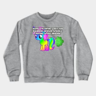 Happy Valentine you space unicorn Crewneck Sweatshirt